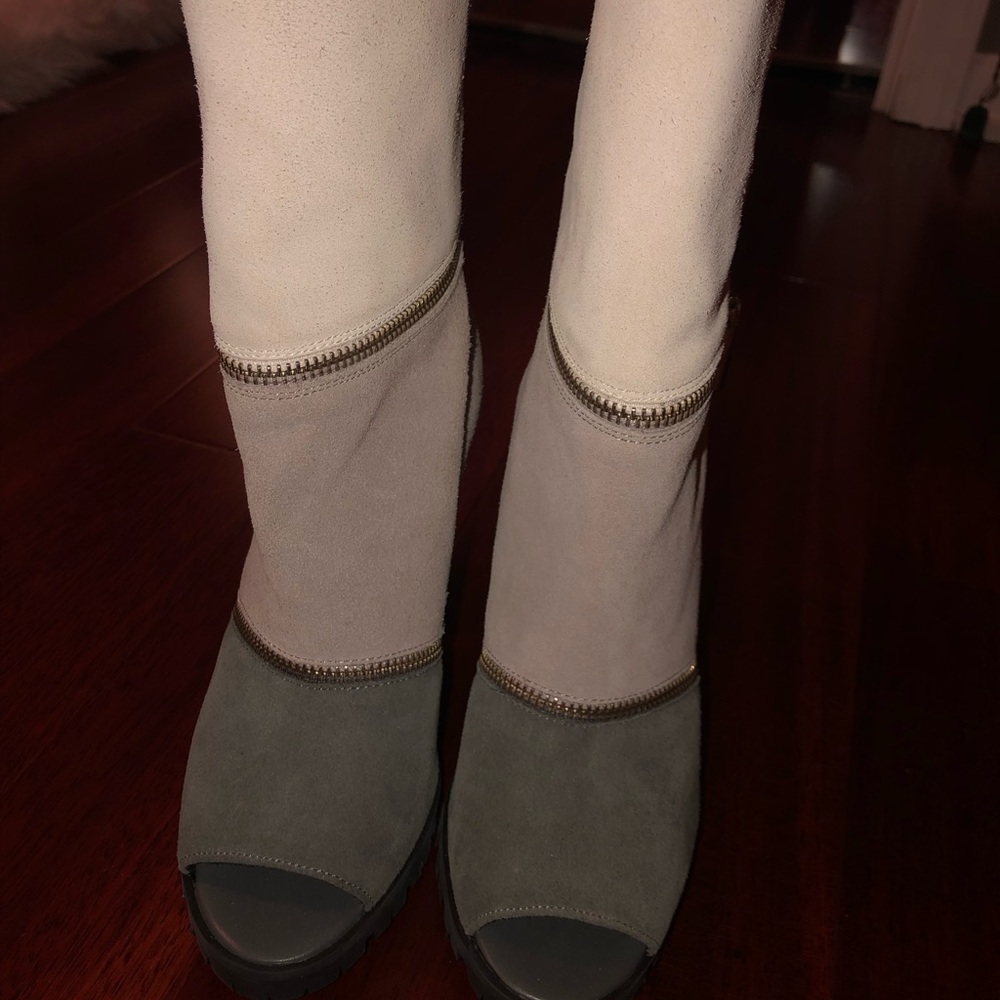 Color block booties